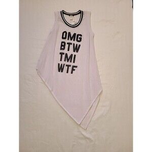 NWT WOMEN FISHNET  TANK TOPS LADIES SLEEVELESS.. OMG BTW TMI WTF 1X Swim Coverup